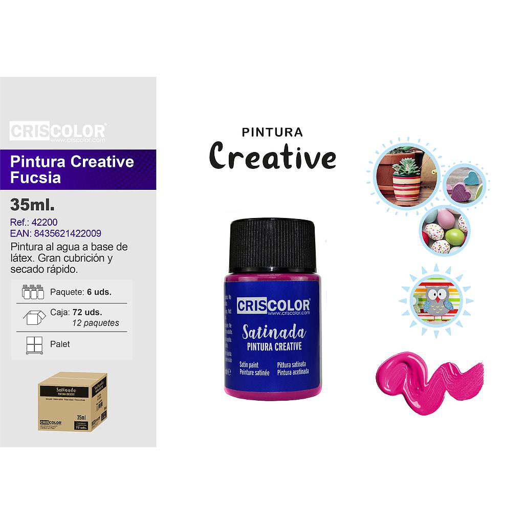 PINTURA CREATIVE BOTE 35ML FUCSIA (Precio Unitario)