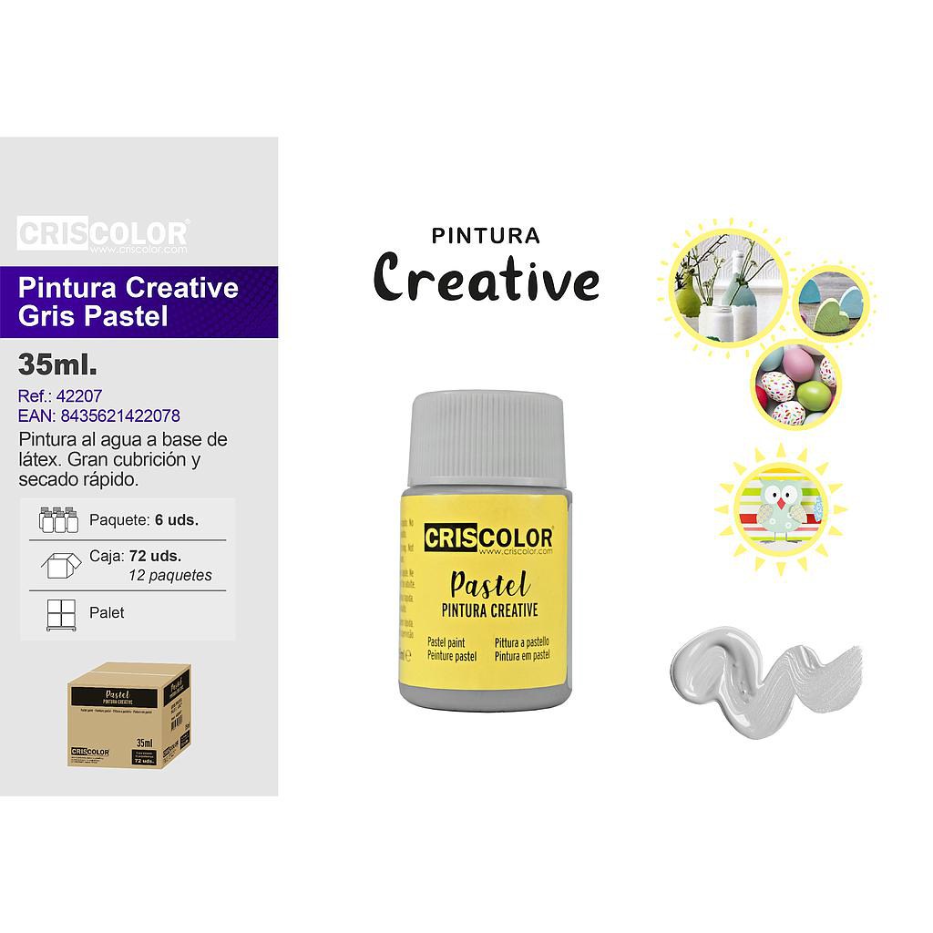 PINTURA CREATIVE BOTE 35ML GRIS PASTEL (Precio Unitario)