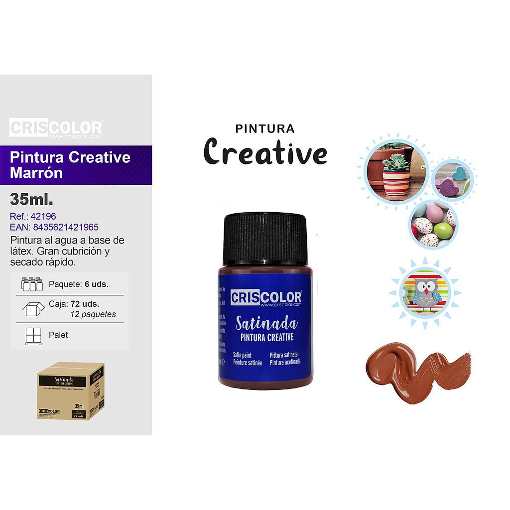 PINTURA CREATIVE BOTE 35ML MARRON (Precio Unitario)