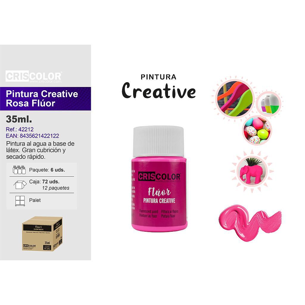 PINTURA CREATIVE BOTE 35ML ROSA FLUOR (Precio Unitario)