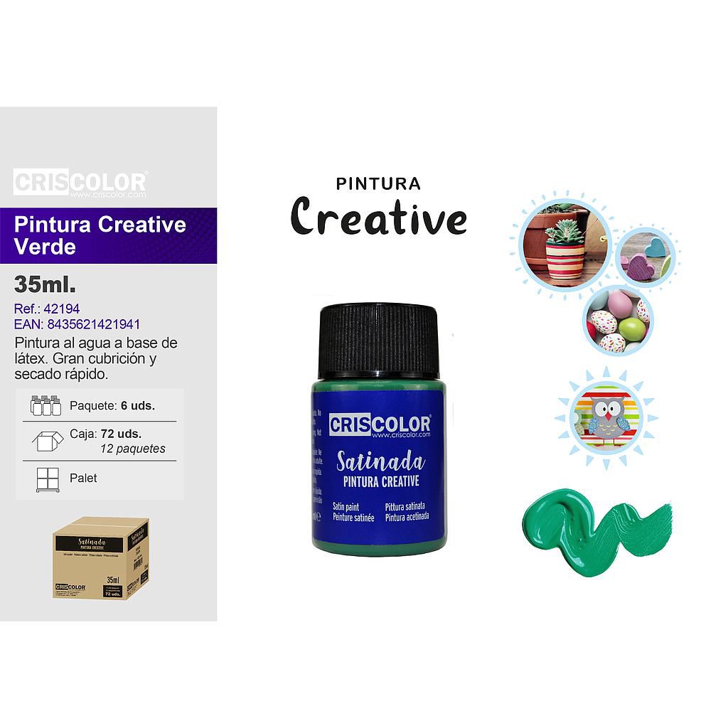 PINTURA CREATIVE BOTE 35ML VERDE (Precio Unitario)