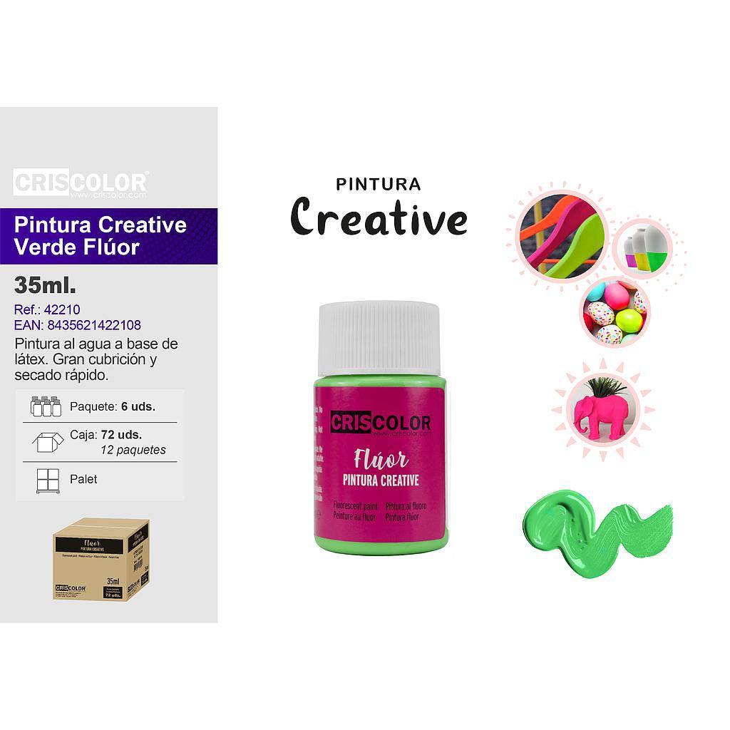 PINTURA CREATIVE BOTE 35ML VERDE FLUOR (Precio Unitario)