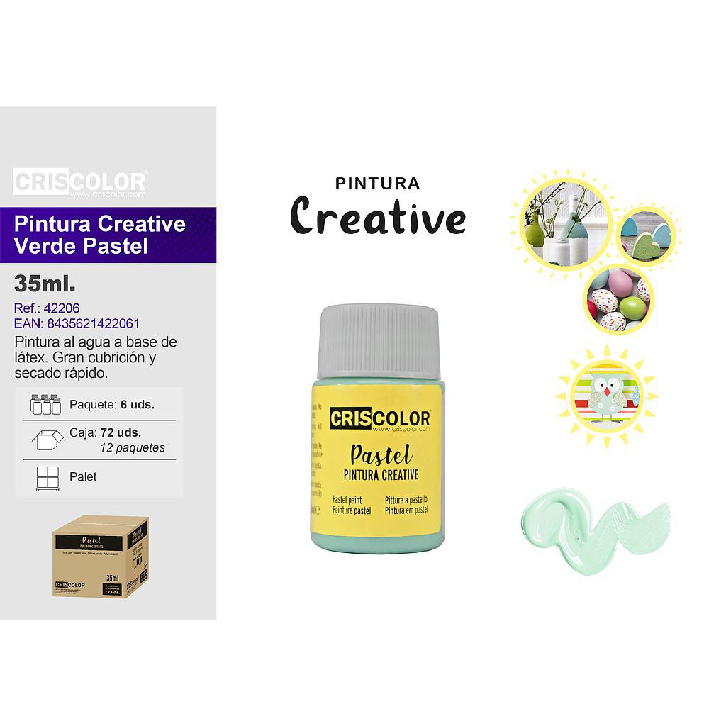 PINTURA CREATIVE BOTE 35ML VERDE PASTEL (Precio Unitario)