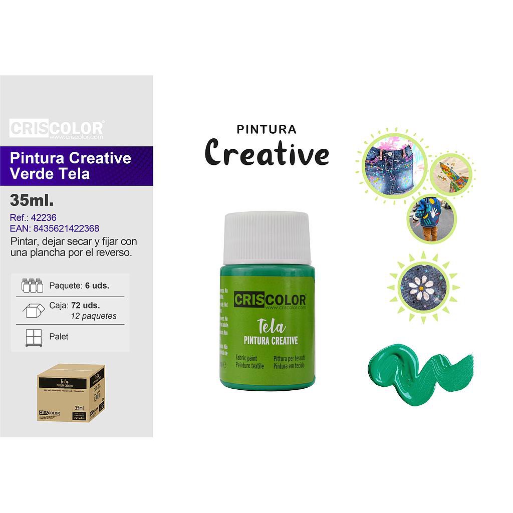 PINTURA CREATIVE BOTE 35ML VERDE TELA (Precio Unitario)
