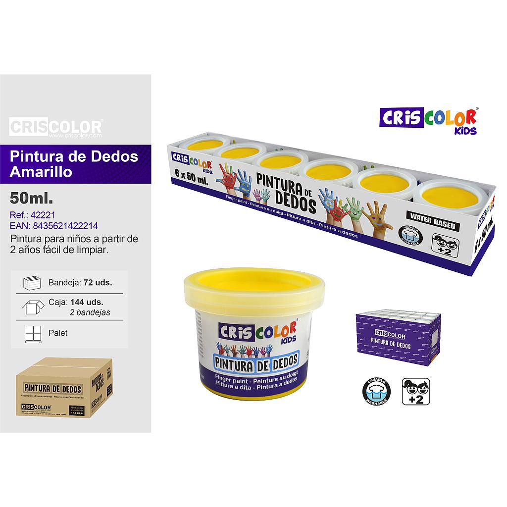 PINTURA DE DEDOS 50ML AMARILLO (Precio Unitario)