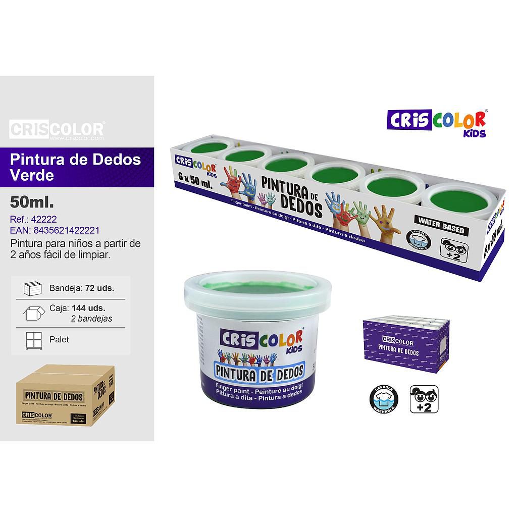 PINTURA DE DEDOS 50ML VERDE (Precio Unitario)