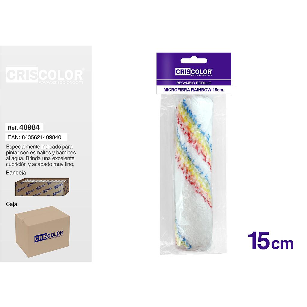 RECAMBIO MIDI MICROFIBRA RAINBOW 15CM