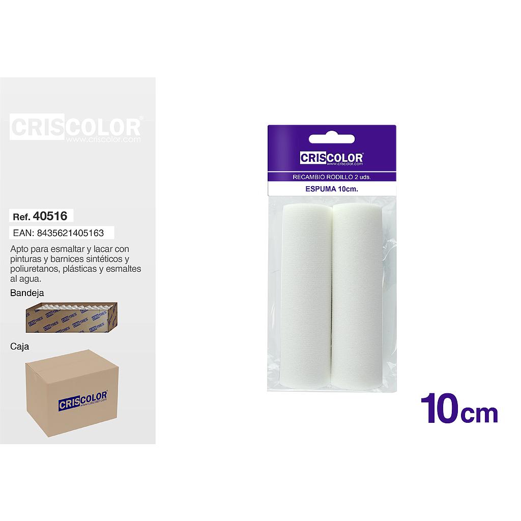 RECAMBIO RODILLO ESPUMA 10CM 2UDS