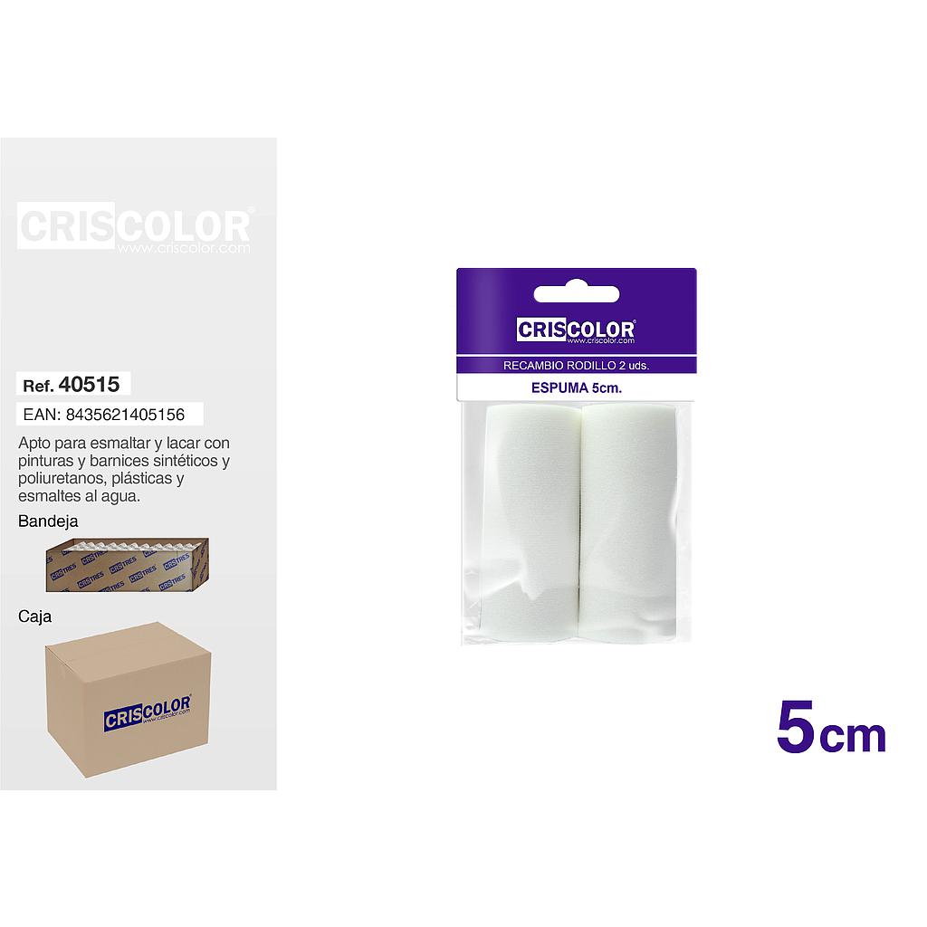 RECAMBIO RODILLO ESPUMA 5CM 2UDS