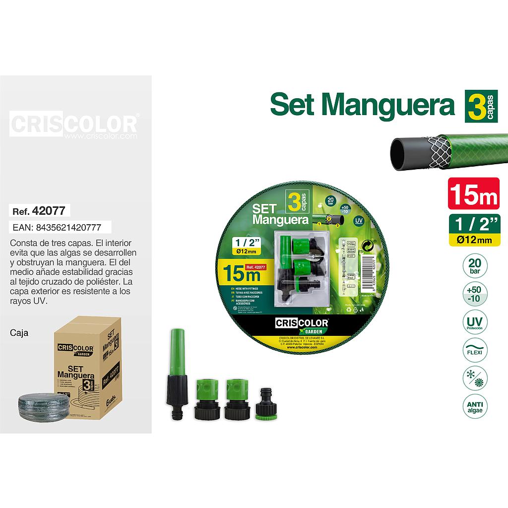 SET MANGUERA 15M 1/2"