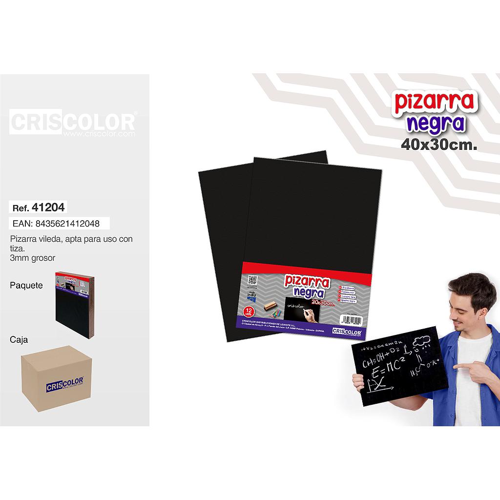 TABLERO PIZARRA NEGRA 40X30CM (Paquete de 12Und.)
