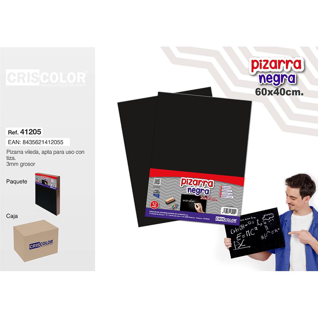 TABLERO PIZARRA NEGRA 60X40CM (Paquete de 12Und.)