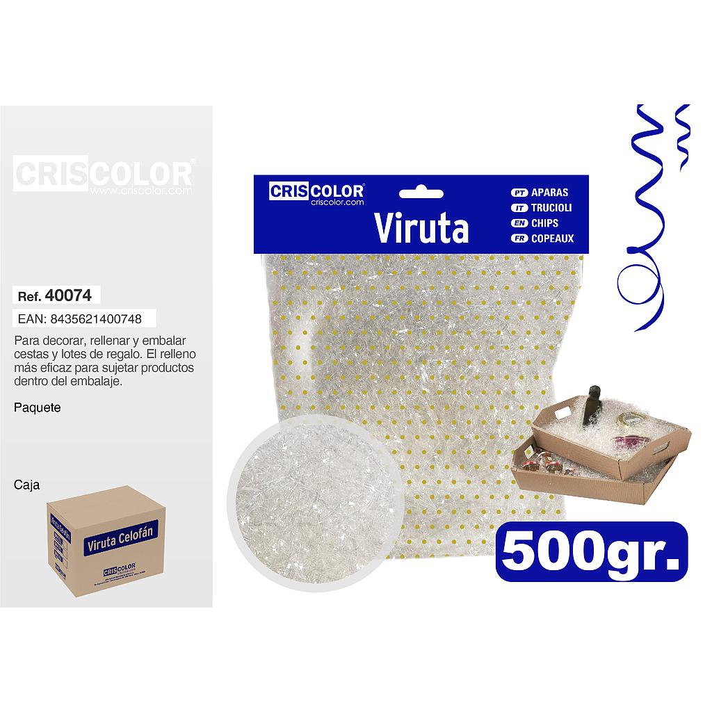 VIRUTA CELOFAN TRANSPARENTE  BOLSA 500G