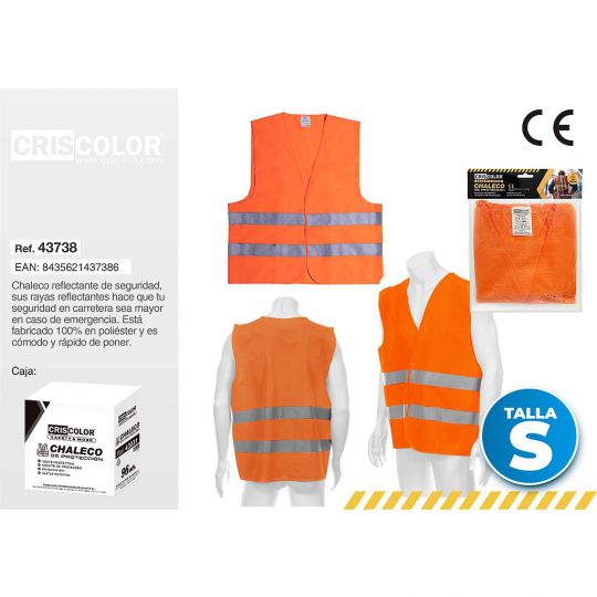 CHALECO PROTECCION NARANJA S