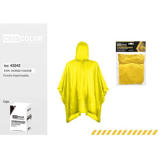 CHUBASQUERO PROTECCION  (Poncho Impermeable) AMARILLO