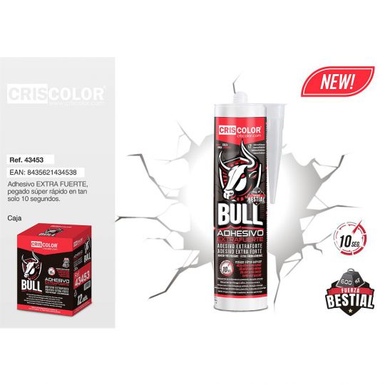 CRISCOLOR BULL ADHESIVO EXTRAFUERTE 290ML (Caja de 12Und).