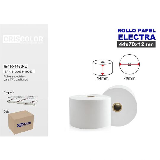 ROLLO ELECTRA 44X70MM (Pack 10 Und).