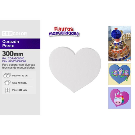 CORAZON POREX 300MM  (Precio Unitario)