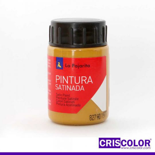 PINTURA SATINADA LA PAJARITA AMARILLO ORO L-02 35ML (Precio Unitario)