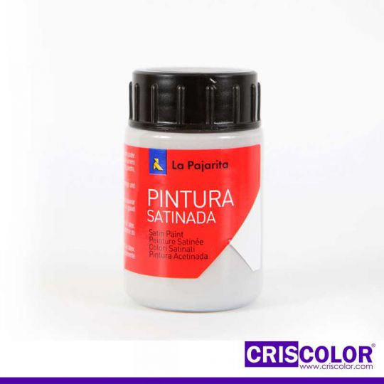 PINTURA SATINADA LA PAJARITA GRIS PLATA L-19 35ML (Precio Unitario)