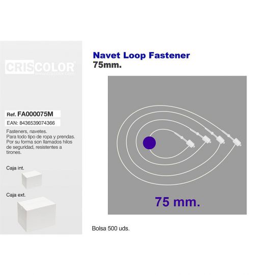 NAVETES 75MM LOOP CAJA 5.000UDS.