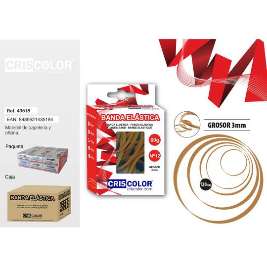 BANDA ELÁSTICAS Nº12  120X2  Caja 60G