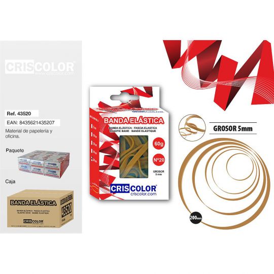 BANDA ELÁSTICAS Nº20  200X2  Caja 60G