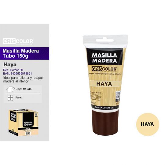 BRICO MASILLA MADERA HAYA 150G (Caja de 12Und).