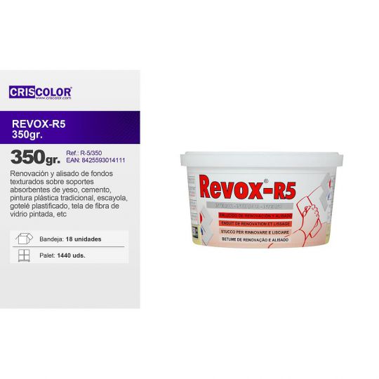 REVOX ENLUCIDO EN PASTA 350G (Caja de 18Und).