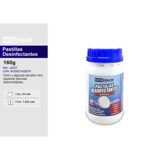 PASTILLAS DESINFECTANTES MULTIUSOS  BOTE 160G