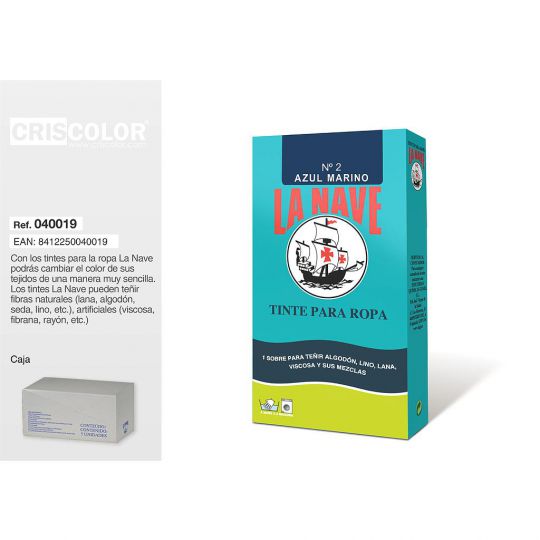 TINTE ROPA AZUL MARINO 1S/20GR Nº2