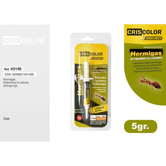 HORMIGAS GEL JERINGA 5 G