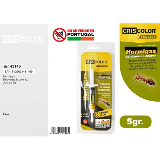 HORMIGAS GEL JERINGA 5 G