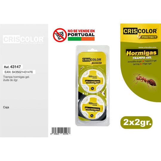 HORMIGAS GEL TRAMPA 2G 2UDS