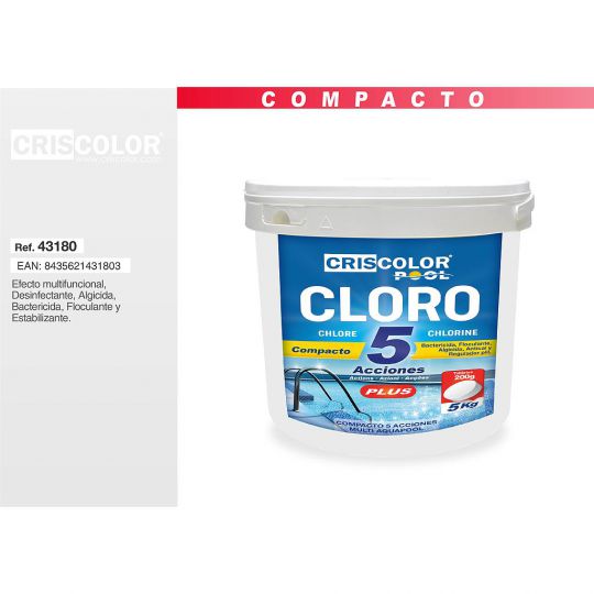 CLORO COMPACTO 5 ACCIONES 5KG PLUS