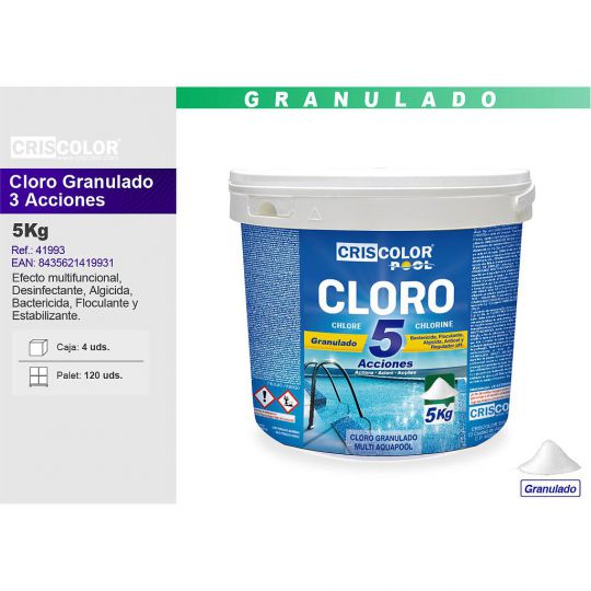 CLORO GRANULADO 5 ACCIONES 5KG