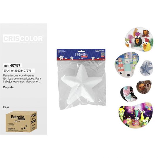 ESTRELLA POREX 20CM (Precio Unitario)