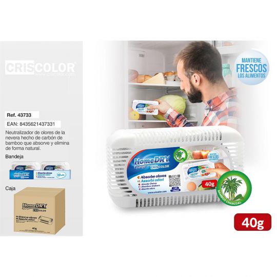 ABSORBE OLORES NEVERA CARBON DE BAMBU 40G