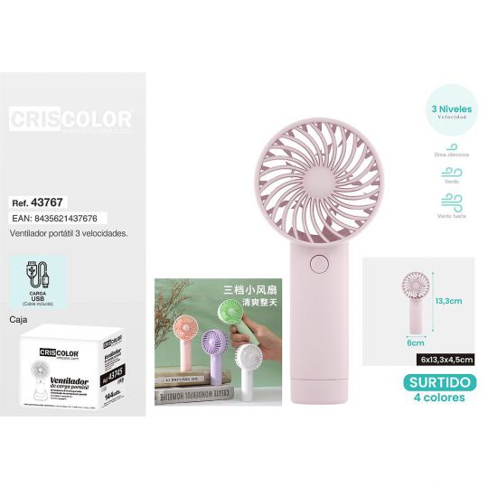 VENTILADOR COLORES PASTEL NºRII-AEE: 8813 (Precio Unitario)