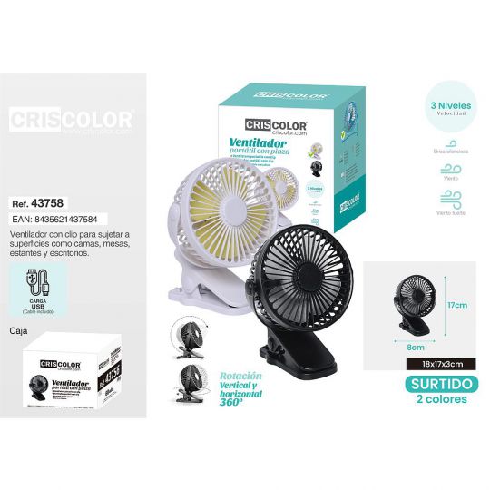 VENTILADOR CON PINZA NºRII-AEE: 8813 (Precio Unitario)