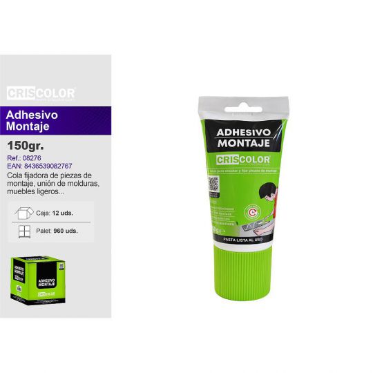 BRICO ADHESIVO MONTAJE 150G (Caja de 12Und).