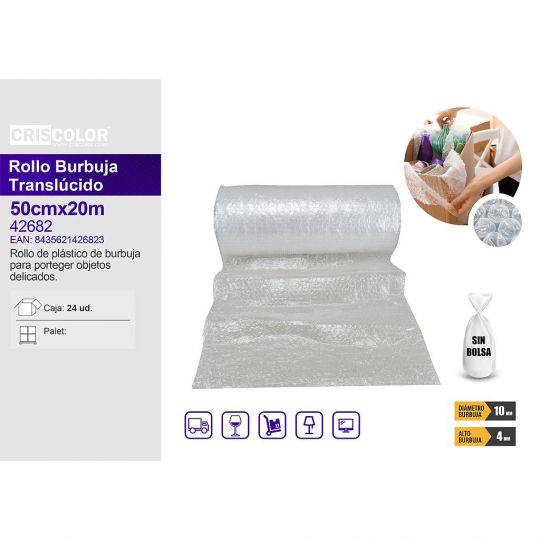 BURBUJA 50CMX20M SIN BOLSA (Precio Unitario)