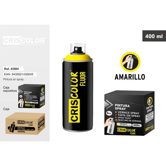 PINTURA SPRAY FLUOR AMARILLO 400ML