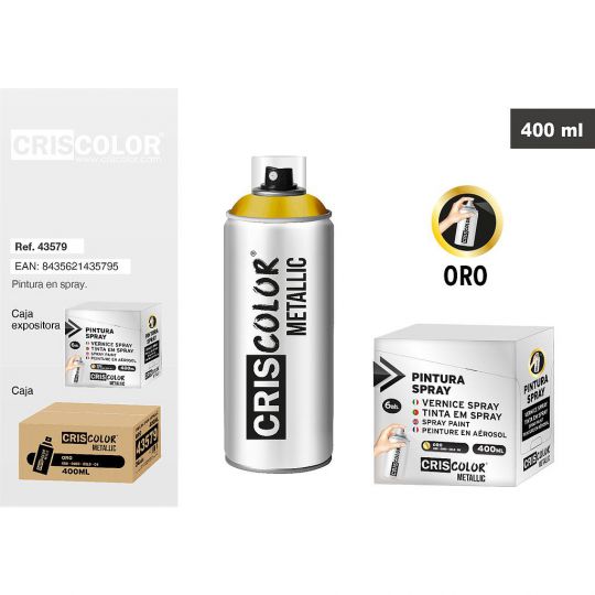 PINTURA SPRAY METALLIC ORO 400ML