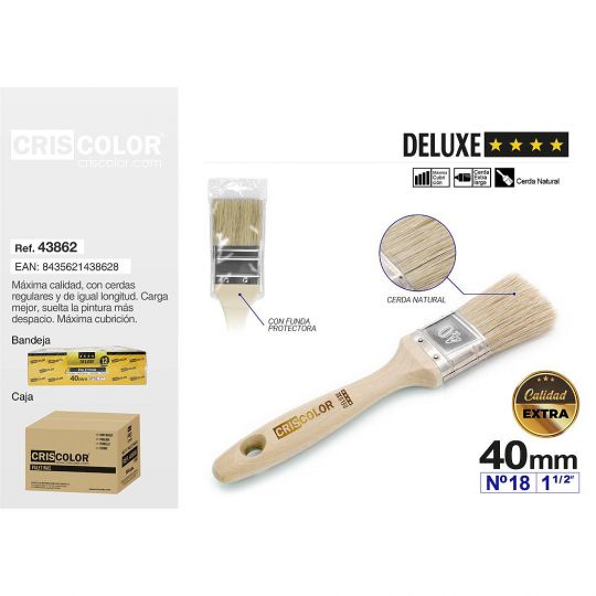 PALETINA CERDA NATURAL DELUXE 40MM Nº18