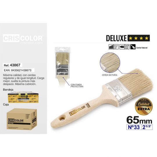PALETINA CERDA NATURAL DELUXE 65MM Nº33