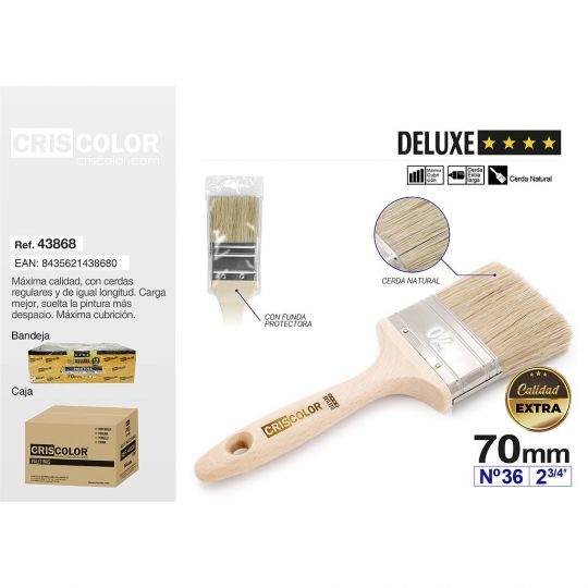 PALETINA CERDA NATURAL DELUXE 70MM Nº36