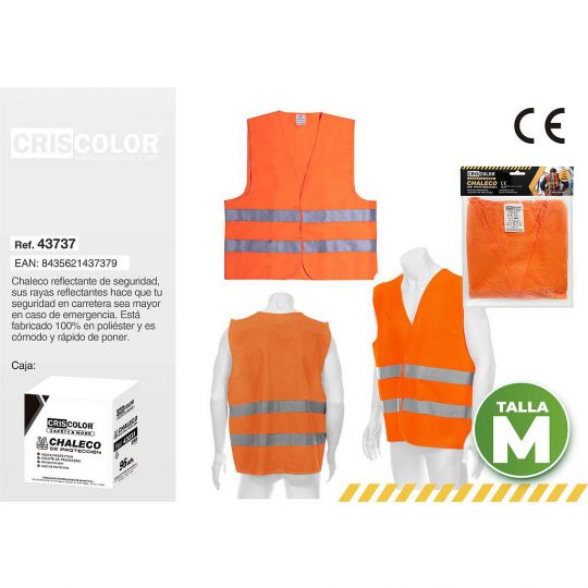 CHALECO PROTECCION NARANJA M