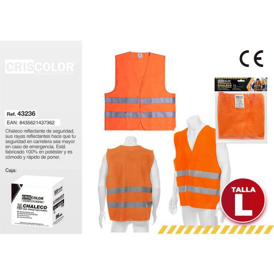 CHALECO PROTECCION NARANJA L