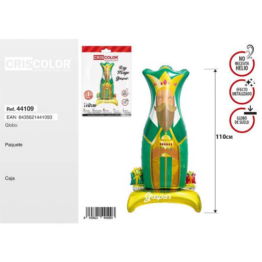 GLOBO REY MAGO GASPAR 110CM